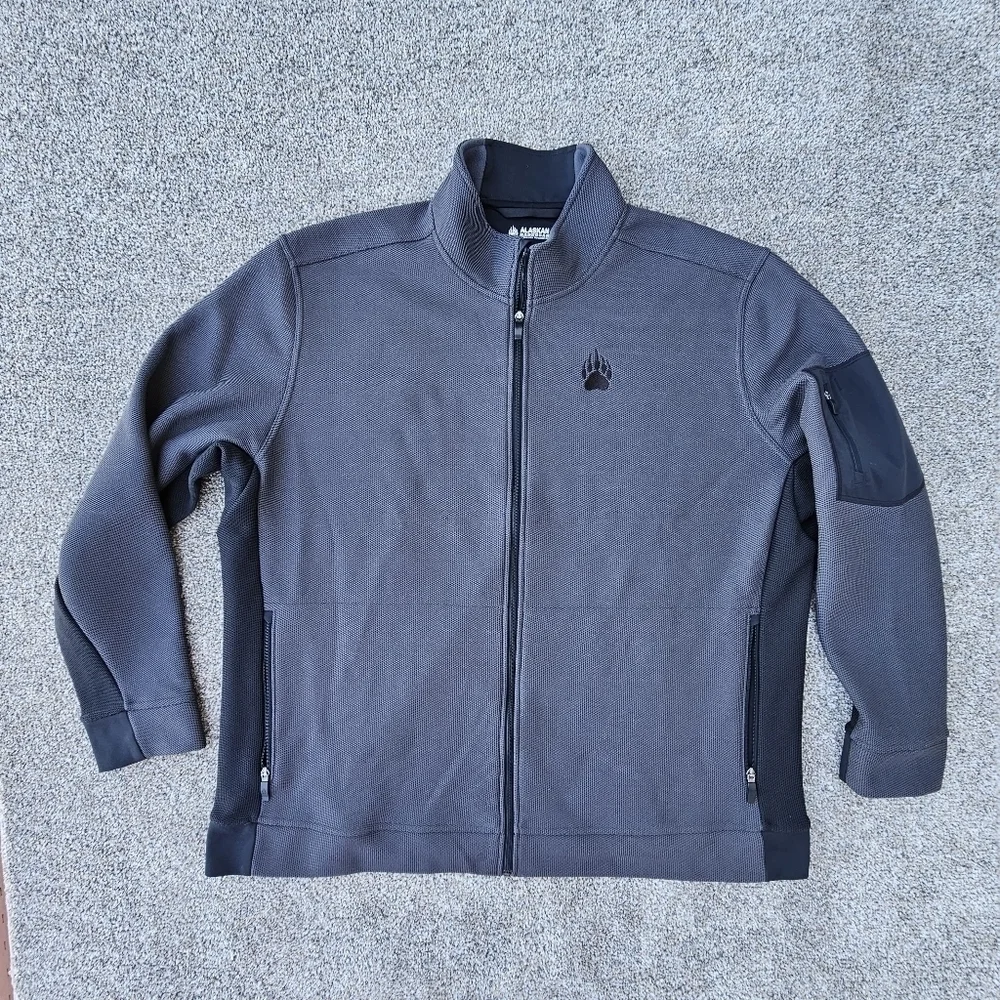 Duluth Trading Alaskan Hardgear GravelTec Full Zip Jacket Black Gray Mens 3X 3XL